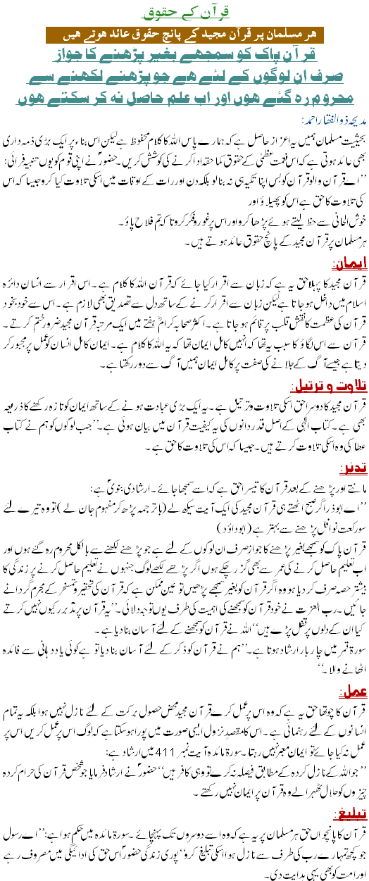 Quran K Haqooq