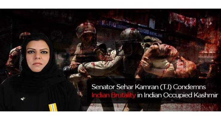 Senator Seher Kamran condemns Indian brutality in IOK