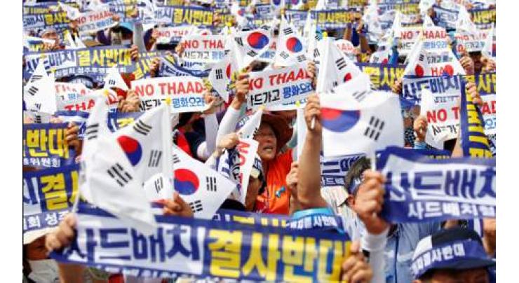 Protests as S. Korea president defends US anti-missile system