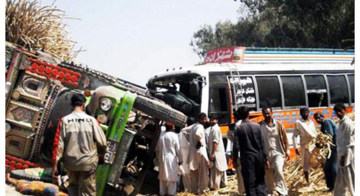 Two passengers killed in bus-truck collision