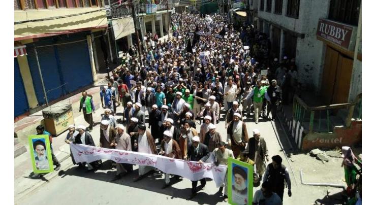 Strike, demos in Kargil against killings in Held Kashmir Valley