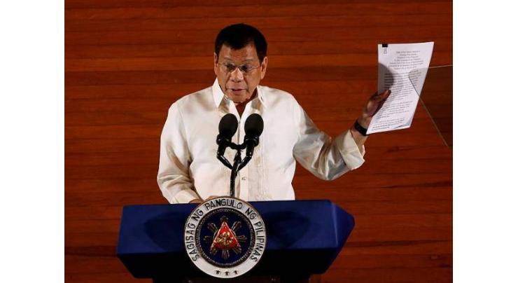 Philippines' Duterte vows no mercy in crime war