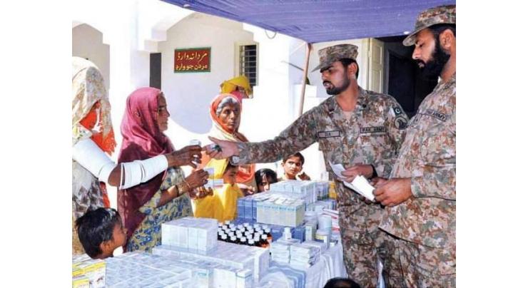 Army sets up relief camp in district Tharparkar