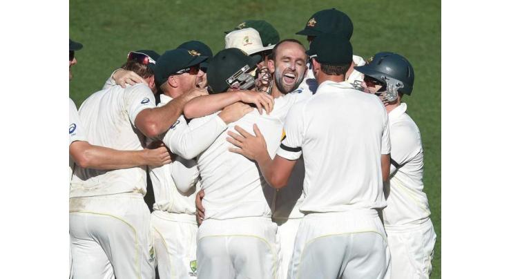 CORRECTED:  Cricket: Australia's Lyon enters 200 wicket-club