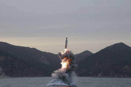 Japanese Prime Minister has condemned North Korean submarine missile test
