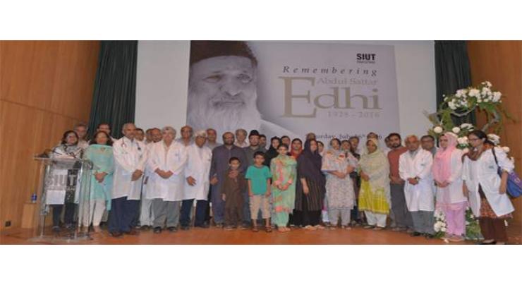 Speakers pay tribute to Edhi for his charitable endeavours