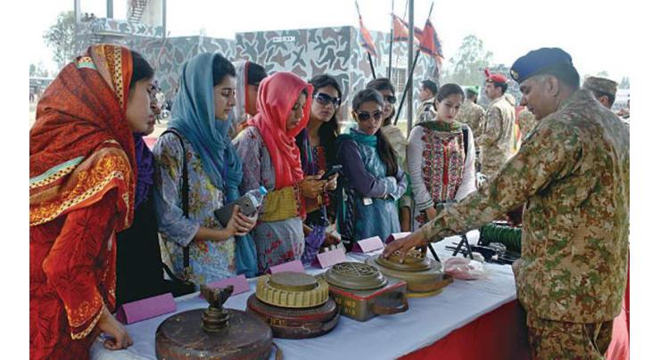 Students visit military units, formations