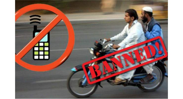 Pillion riding banned in city