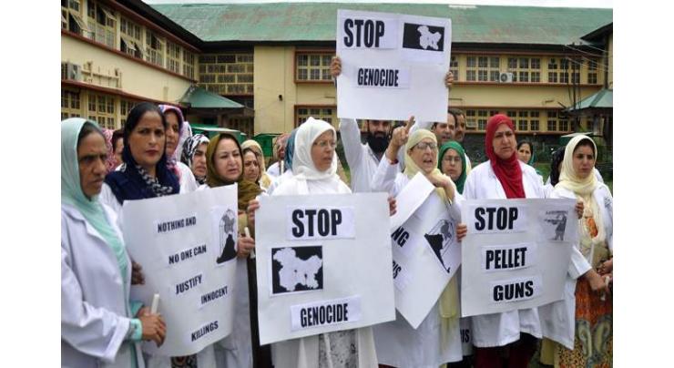 Hospital staff protests against use of pellets in IOK