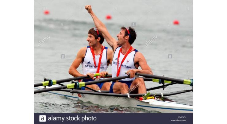 Olympics: Men's rowing double sculls podium
