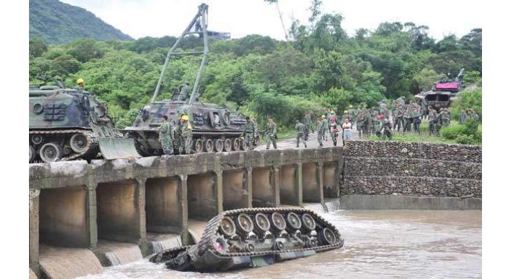 Three soldiers dead as tank plunges into river in Taiwan