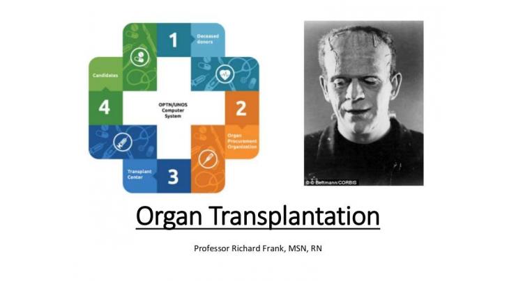 Regulatory system to check illegal organs' transplantaion on card