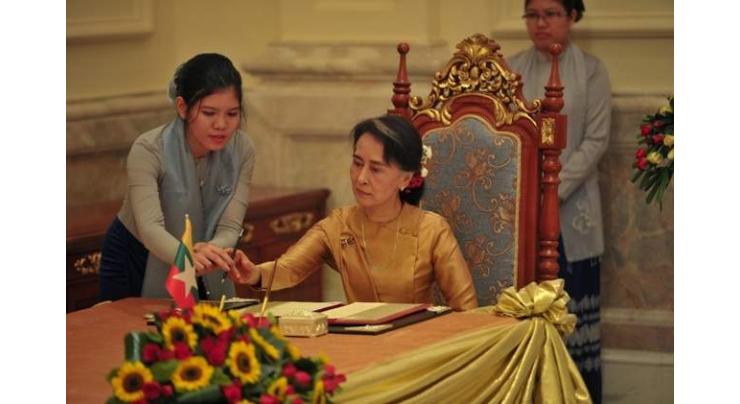 Myanmar's Suu Kyi in China with dam project on agenda