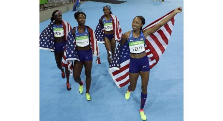 Olympics: Felix-fired US win women's 4x100m relay