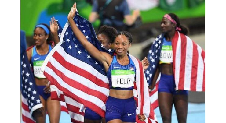 Olympics: Felix hits gold record as US women win relay
