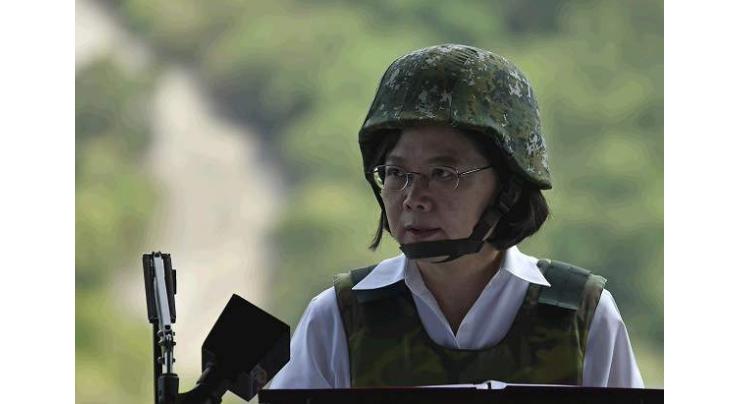 Taiwan's Tsai oversees first war games