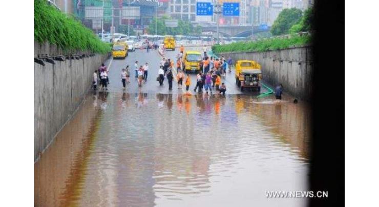 Heavy rain disrupted provincial capital traffic