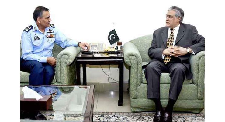 Air Marshal Arshad Malik calls on Finance Minister 