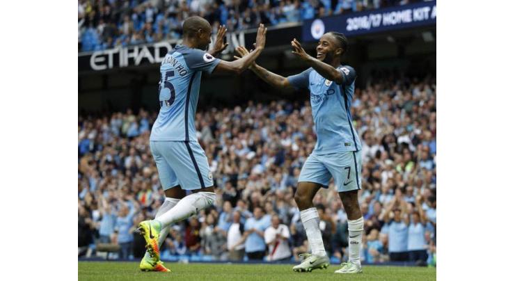 Football: Man City pull clear, Slimani lifts Leicester 