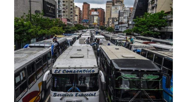 Venezuela bus strike causes traffic chaos in Caracas 