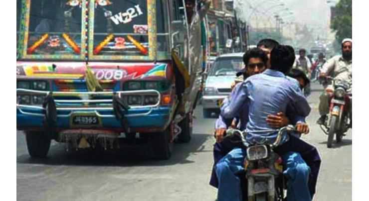 Ban on brandishing of arms, pillion riding in Tank 