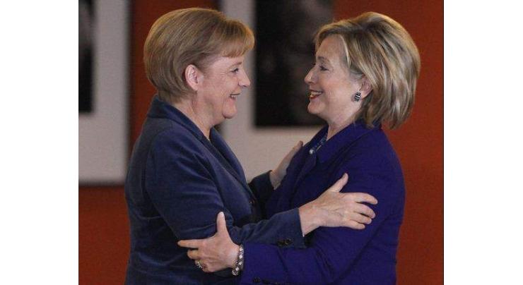 Clinton hails Merkel as a favorite world leader 