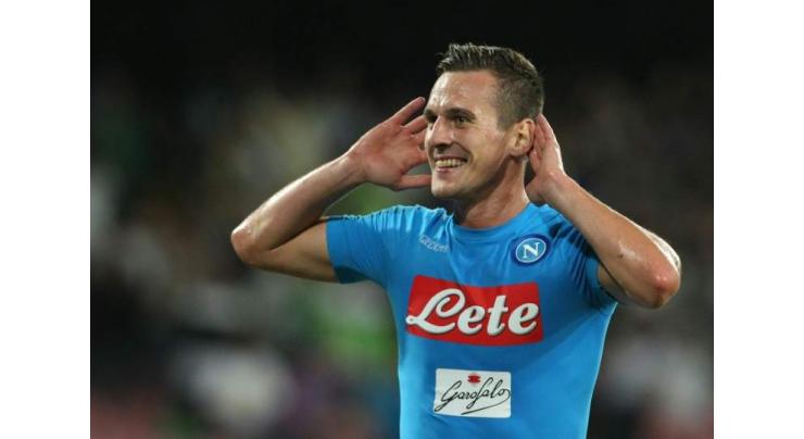 Football: Napoli striker Milik out for 'months' 