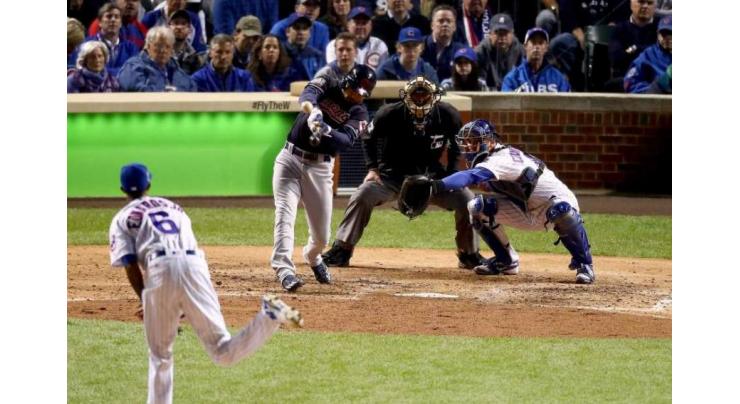 Baseball: Indians edge Cubs 1-0 to seize World Series lead 
