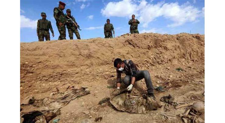 Iraq forces find mass grave in area recaptured from IS 