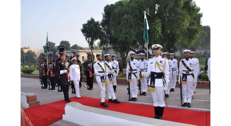 Change of Guard ceremony held at Iqbal's mausoleum 