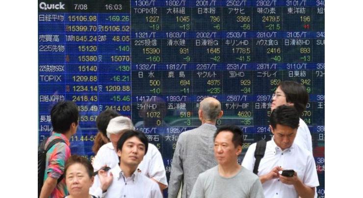 Tokyo's benchmark stock index closes up 6.72% in global rally 