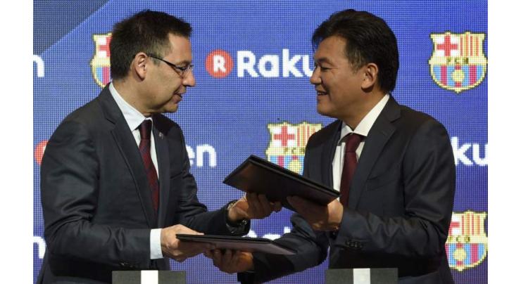 Football: Barca strikes new sponsorship deal with Japan's Rakuten 