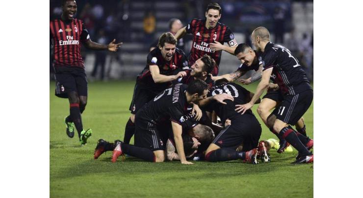 AC Milan win the Italian Super Cup on penalties 