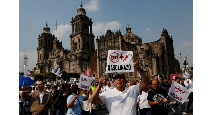 Mexicans march to protest rise in gasoline prices 