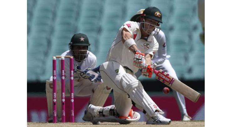 Cricket: Australia lead by 340 at tea after Warner blast 