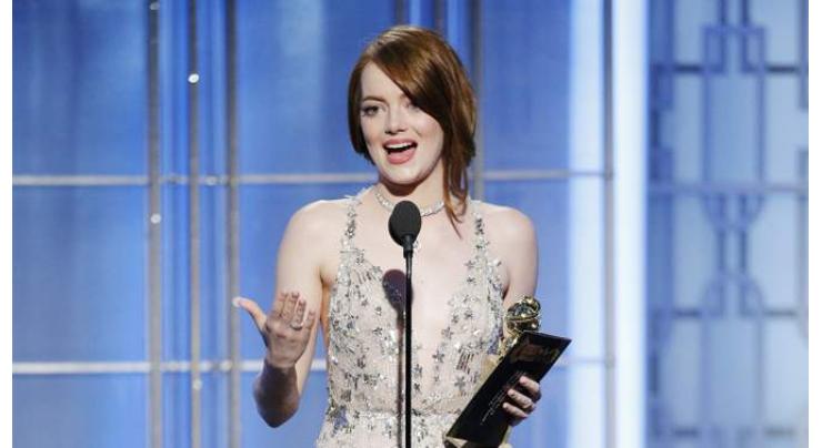 Emma Stone wins Globe for best actress in musical for 'La La Land' 
