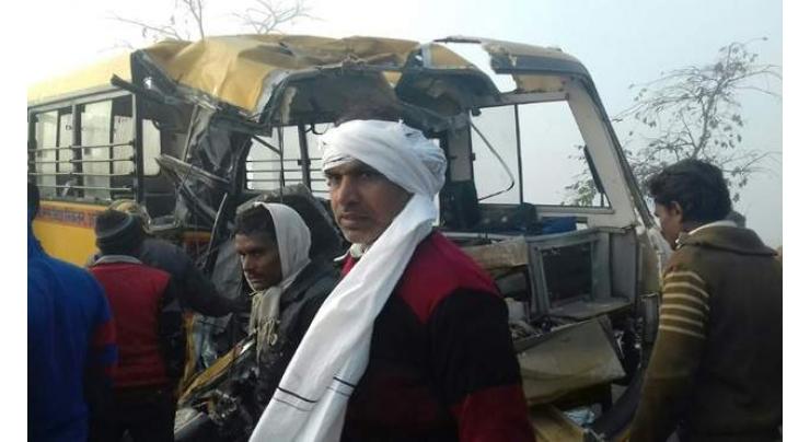 School bus crash in northern India leaves 13 dead 