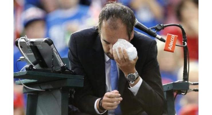 Tennis: Umpire smacked by ball 'left looking like Rocky' 