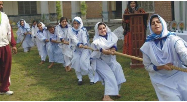Govt. College for Women Gujar Khan wins Tug of war competition 
