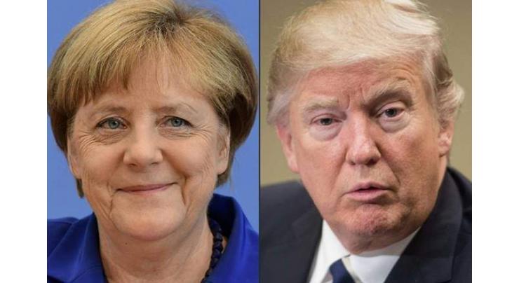 Trump hosts Merkel after snowstorm delay 