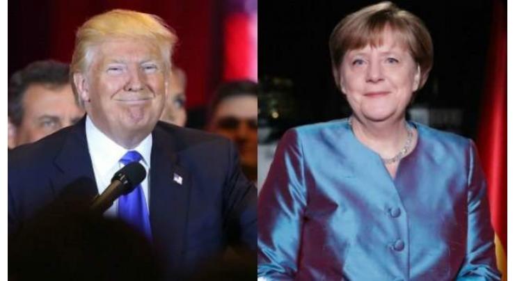 Trump welcomes Germany's Merkel to White House 