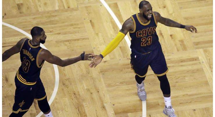 NBA: James powers Cavs in record rout of Celtics 