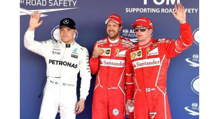 Formula One: Vettel on pole in Ferrari front row lockout 