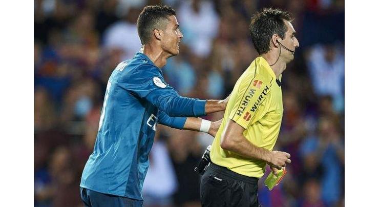 Football: Ronaldo handed five-match ban for ref push 