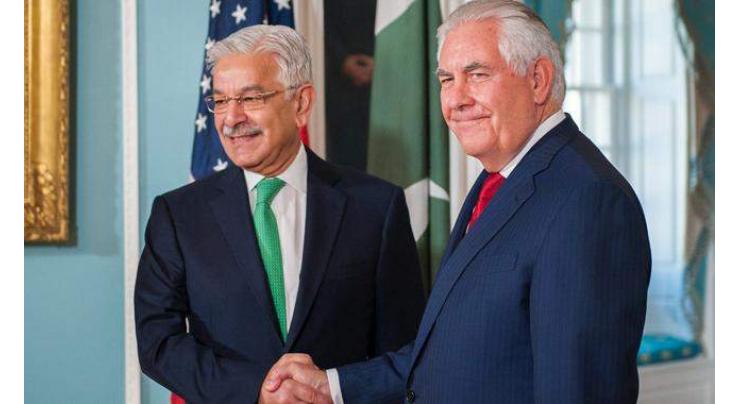 Asif meets U.S. Secretary of State Rex Tillerson 