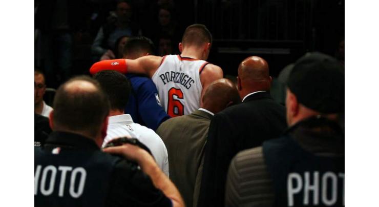 NBA: Knicks snap skid despite Porzingis injury scare 