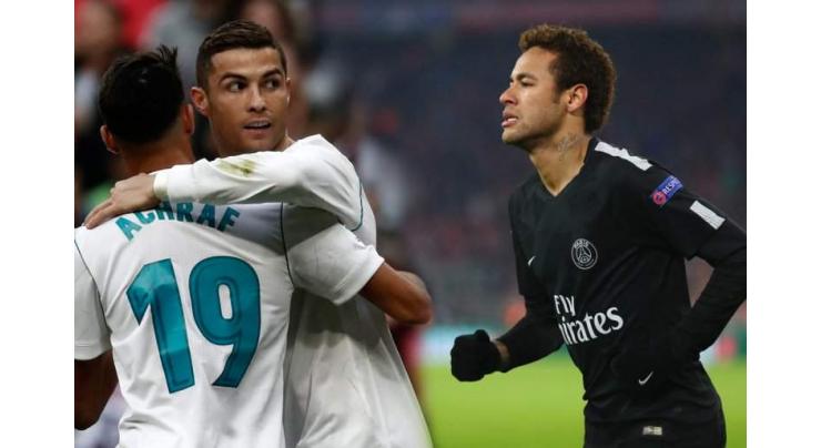 Ronaldo v Neymar as Real draw PSG in Champions League 