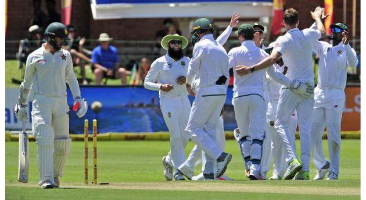 Cricket: Zimbabwe, bowled out for 68, forced to follow on 