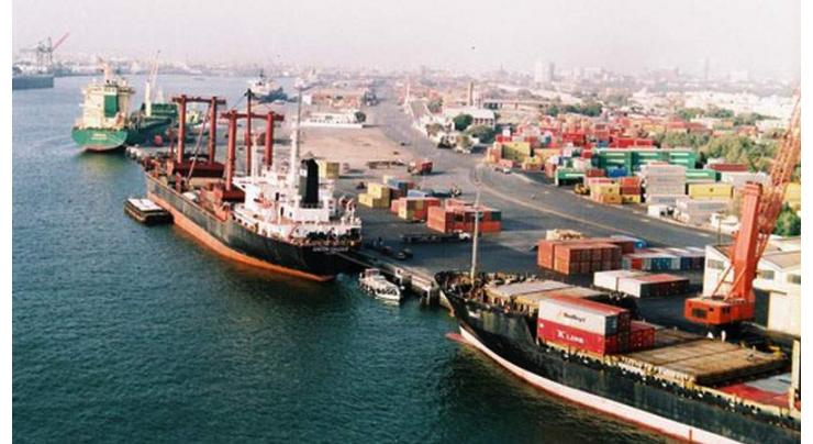 Shipping activity at Port Qasim 7 February 2018