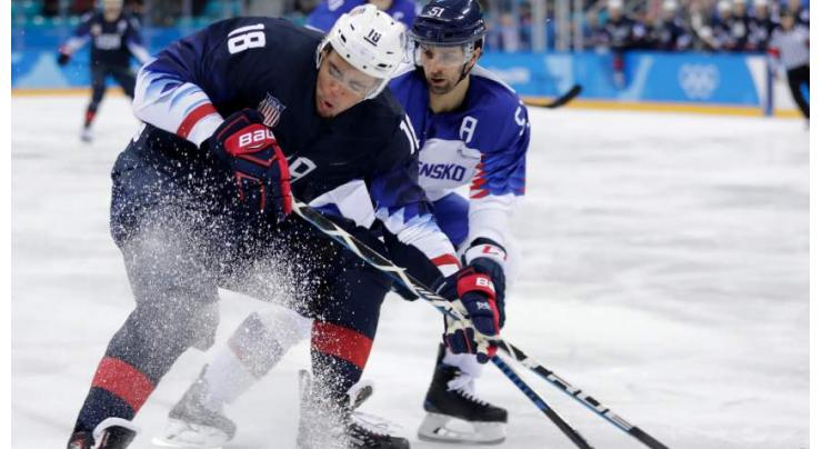 USA rips Slovakia to reach Olympic hockey quarter-finals 